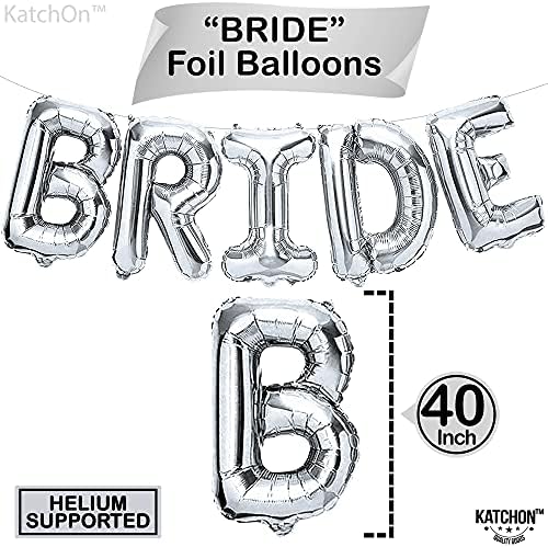 KatchOn Giant Bride Balloons Silver 40 Inch