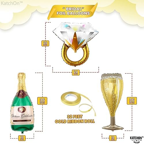 KatchOn Yay Engaged Balloons Set - 37 Inch Pack of 13
