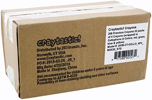 25 Bulk Crayon Packs - 100 Count Non-Toxic Crayons for Kids