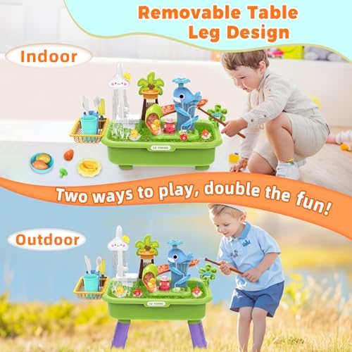 Water Table for Toddlers 1-3 with Pump and Fishing Game