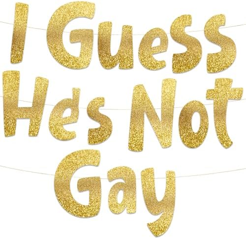 Funny Bachelor Party Gold Glitter Banner