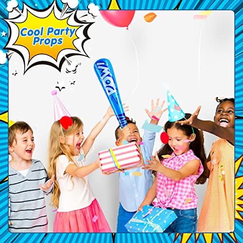 Seematn 32 Piece Inflatable Baseball Bats Set