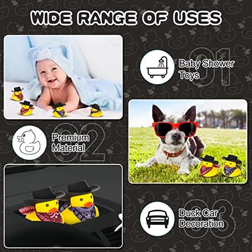 24 Piece Cowboy Rubber Duck Set with Hat and Scarf