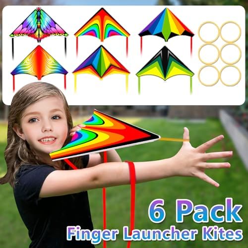 6 Pcs Mini Kites with Kite Launcher for Kids