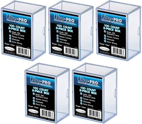 Ultra Pro Pack of 5 2-Piece Card Storage Boxes
