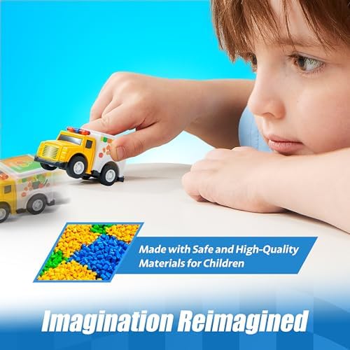 JOYIN 18 Pcs Friction Powered Toy Vehicles Set