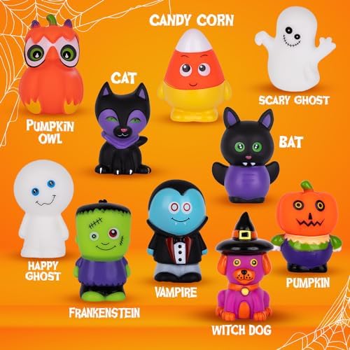 ArtCreativity Halloween Rubber Characters Pack of 10