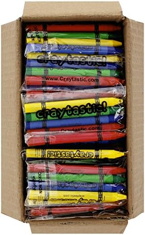 25 Bulk Crayon Packs - 100 Count Non-Toxic Crayons for Kids