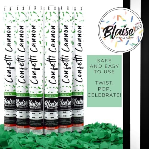 Blaise Pyro Party Green Confetti Poppers 18 6 Pack