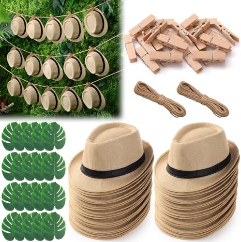 20 Pack Cuban Style Panama Hats for Party Decor