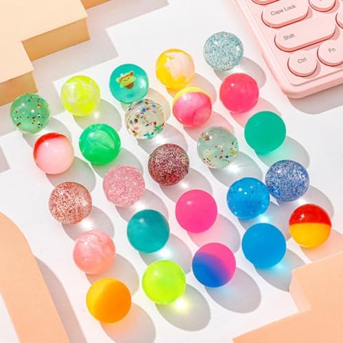 100pcs Colorful Elastic Bouncy Balls for Kids