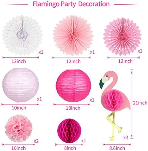 Zilue Tropical Party Decorations Pink Flamingo Supplies