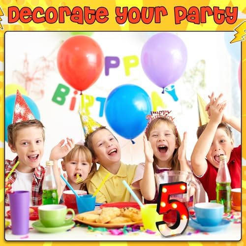 Mudder LED Glowing Cartoon Numbers Party Decorations