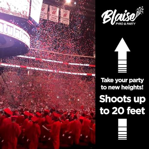 Blaise Pyro Party Red Confetti Poppers 6 Pack