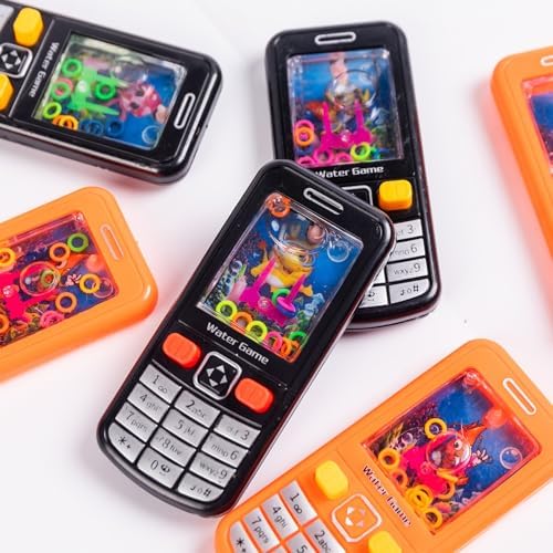 18 Pack Water Ring Toss Handheld Game Nostalgic Cell Phone Toy