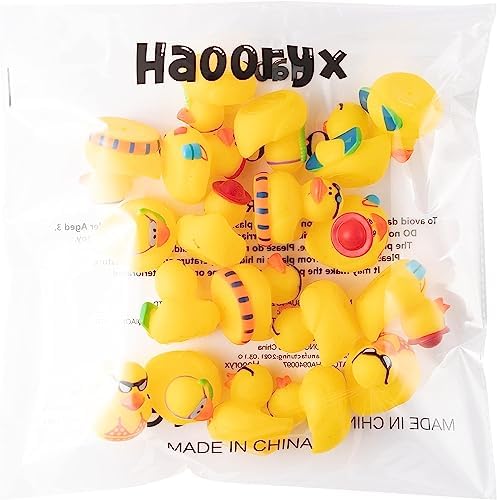 Haooryx Summer Beach Rubber Ducks 20Pcs Bath Pool Toys