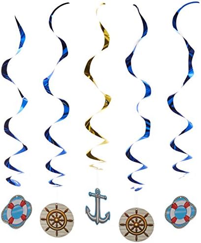 Beistle 5 Pack Cruise Ship Whirls Nautical Decorations