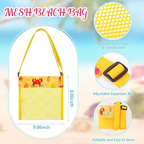 Frienda 15 Pack Mesh Beach Tote Bags for Kids