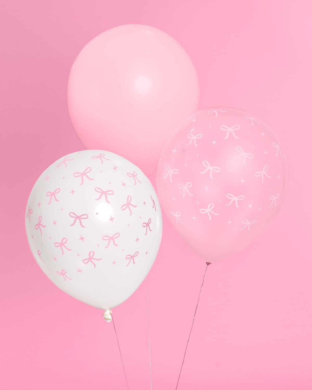 XO Fetti Pink Latex Bow Balloons 24 pk 12 Inch
