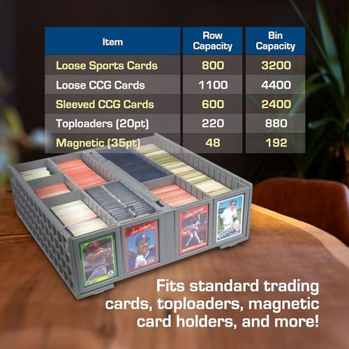 BCW Collectible Card Bin - Gray 3200 Card Storage