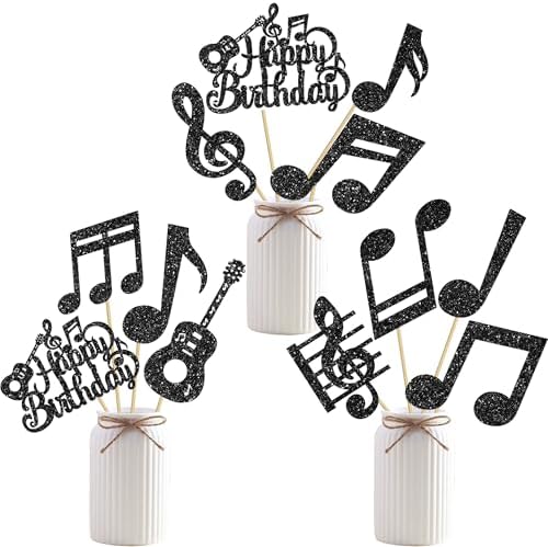 Music Notes Centerpiece Sticks 12PCS Musical Party Decorations