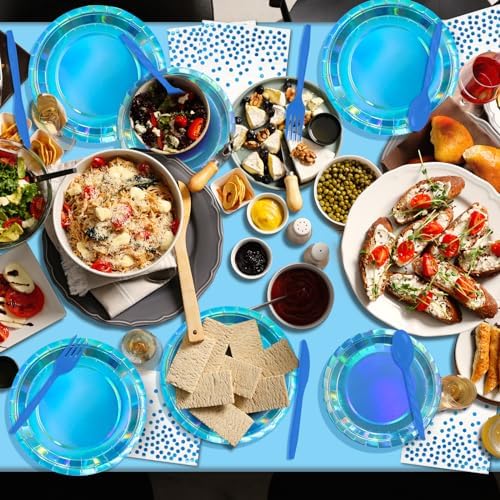 Iridescent Blue Party Pack for 25 Guests