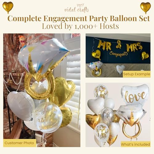 Vidal Crafts Gold Engagement Party Decorations