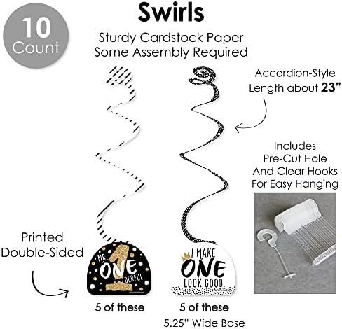 Big Dot of Happiness 1st Birthday Decor Kit - 51 Pieces