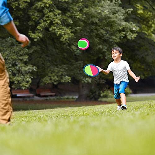 Aneco Toss and Catch Paddle Game Set with Storage Bag