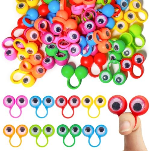 3 Otters 48PCS Eyeball Rings for Kids