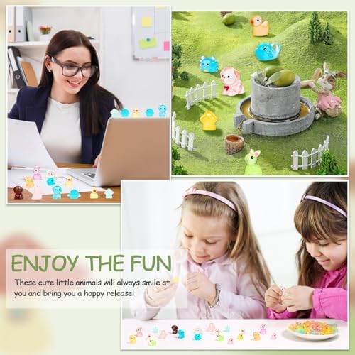 126 Pcs Glow-in-the-Dark Resin Ducks and Animals