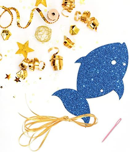 Gold Glitter Two Less Fish in the Sea Banner