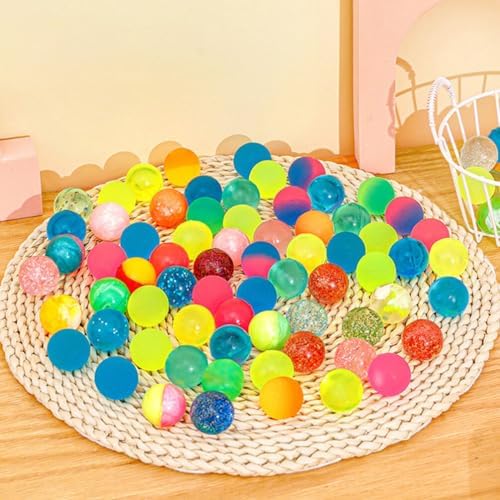 100pcs Colorful Elastic Bouncy Balls for Kids