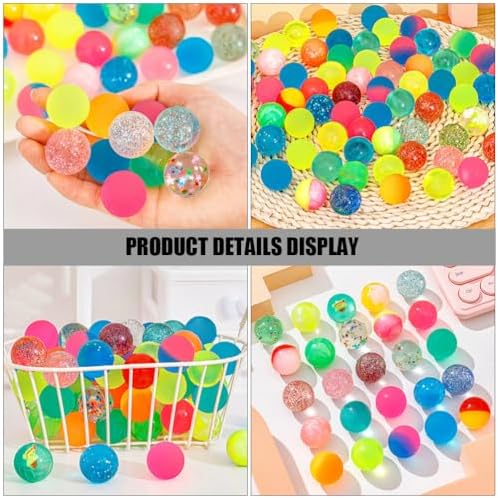 100pcs Colorful Elastic Bouncy Balls for Kids