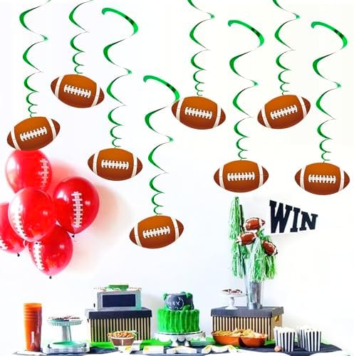 Uniwish Football Hanging Swirls Party Decorations