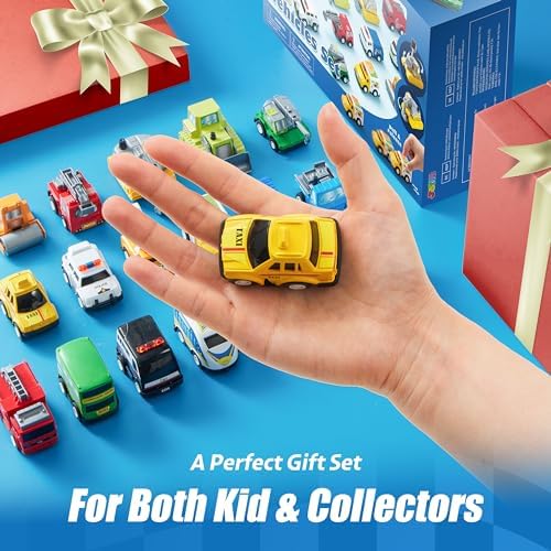 JOYIN 18 Pcs Friction Powered Toy Vehicles Set