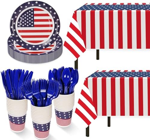 Childom Patriotic Party Supplies 152Pcs Set