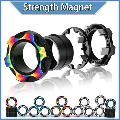 18PCS Magnetic Fidget Ring Set for Adults and Kids