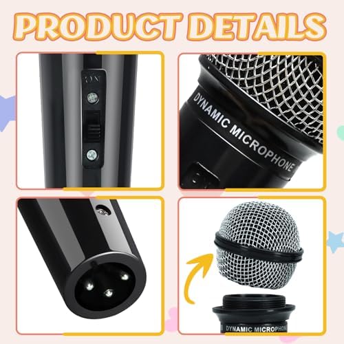 3 Pack Plastic Fake Microphone for Halloween Birthday Party