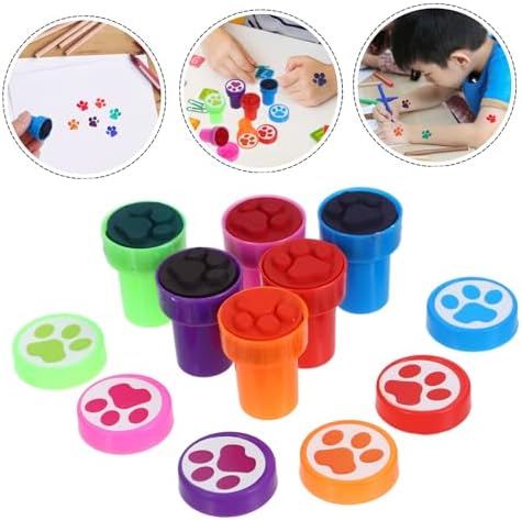 12Pcs Cute Paw Print Stamps for Crafts Journaling and Party Favors