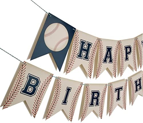 Baseball Birthday Banner Set with Thread and Needle