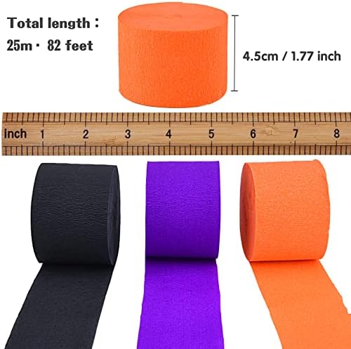 Hapeper 9 Rolls Crepe Paper Streamers Halloween Decor