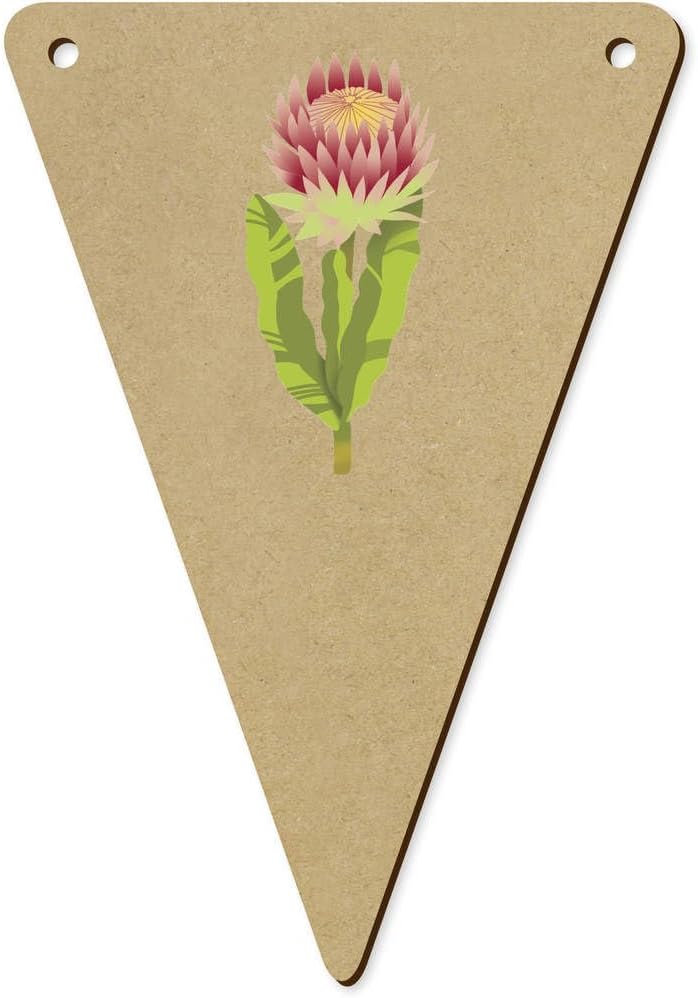 5pcs 140mm Protea Exotic Flower Wooden Bunting Flags
