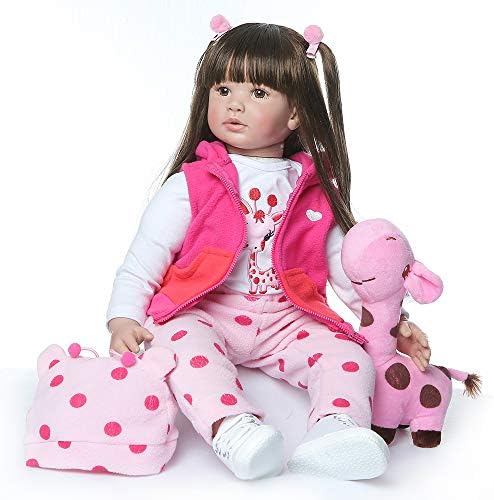 Pinky Reborn Giraffe Baby Doll 24 Inch Realistic Soft Toy