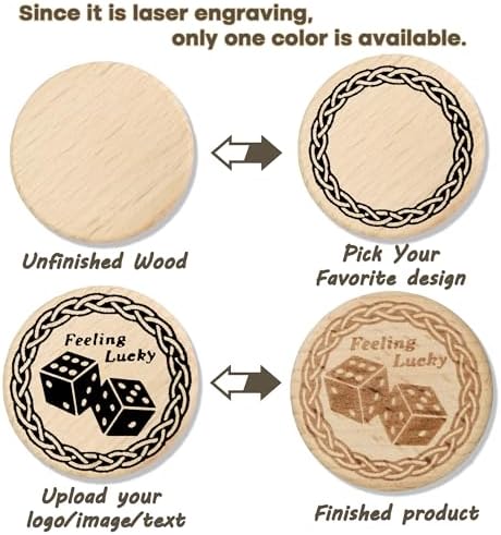Custom Wooden Drink Tokens with Logo Engraving
