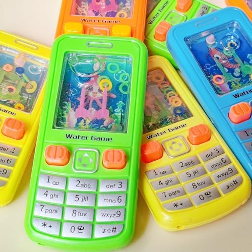 18 Pack Water Ring Toss Handheld Game Nostalgic Cell Phone Toy