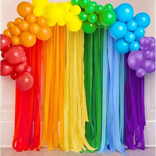 Oun Nana Crepe Paper Streamers 6 Rolls Rainbow