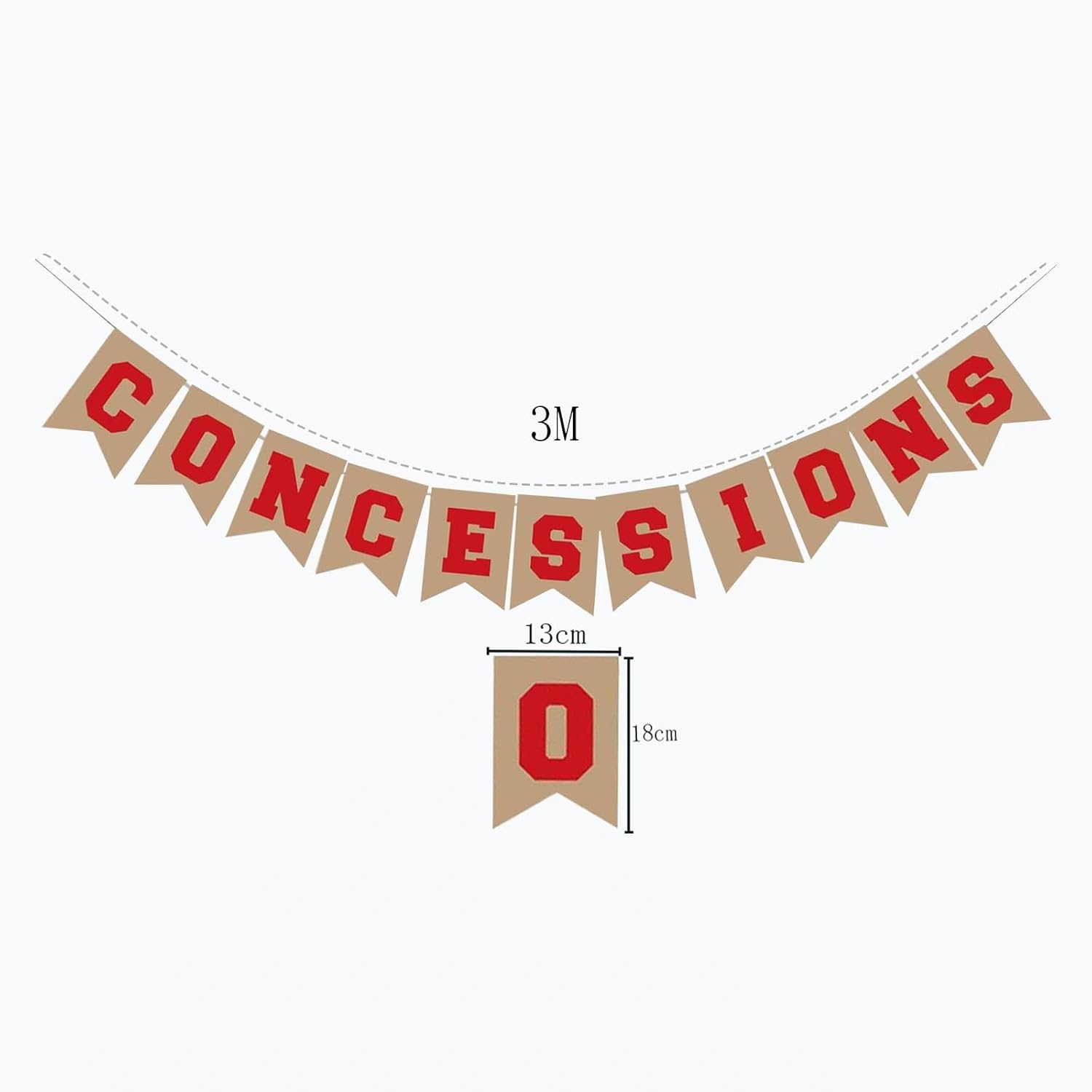 Baseball Concession Sign Garland for Party Decor