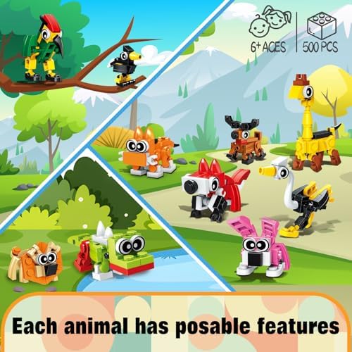 TWERF Party Favors Kids 30 Pack Animal Blocks Set