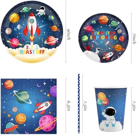 Space Birthday Party Supplies Decorations for 24 Guests